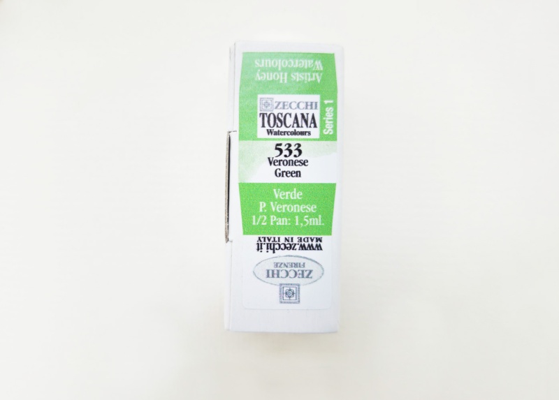 Акварель ZECCHI WAP/534 Изумрудно - зеленый / Verde smeraldo | кювет 1,5 мл